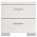 Felicity - 2-Drawer Nightstand - White High Gloss – Accent Nightstands by CoasterEssence at Furniture Wholesale Plus , Nashville furniture store