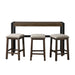 Caesar - Multipurpose Bar Table Set - Dark Brown – 4 Piece Dining Room Sets by Elements International at Furniture Wholesale Plus , Nashville furniture store
