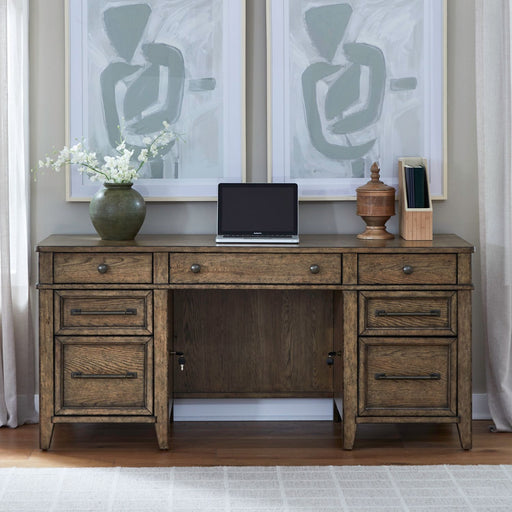 Carolina Park - Jr Executive Credenza - Amber Brown – Credenzas by Liberty Furniture at Furniture Wholesale Plus , Nashville furniture store