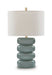 Clayard - Ceramic Table Lamp - Gray Blue – Table Lamps by Signature Design by Ashley® at Furniture Wholesale Plus , Nashville furniture store