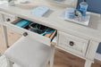 Robbinsdale - Mirrored Vanity With Stool - Antique White – Vanity Sets by Signature Design by Ashley® at Furniture Wholesale Plus , Nashville furniture store