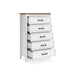 Kerisden - Five Drawer Chest - White / Brown – Accent Chests by Signature Design by Ashley® at Furniture Wholesale Plus , Nashville furniture store