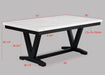 Tanner - Dining Table, Faux Carrara Marble - White / Black – Dining Tables by Crown Mark at Furniture Wholesale Plus , Nashville furniture store