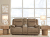 Glencroft - Power Reclining Loveseat With Console / Adjustable Headrest - Sahara – Reclining Loveseats by Signature Design by Ashley® at Furniture Wholesale Plus , Nashville furniture store