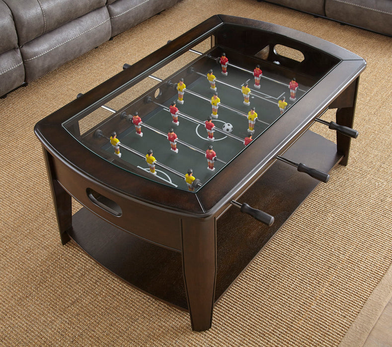 Diletta - Foosball Cocktail Table - Brown – Cocktail Tables by Steve Silver Furniture at Furniture Wholesale Plus , Nashville furniture store