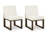 Radkin - Dining Upholstered Side Chair (Set of 2) - Off White / Brown – Chair Sets by Signature Design by Ashley® at Furniture Wholesale Plus , Nashville furniture store