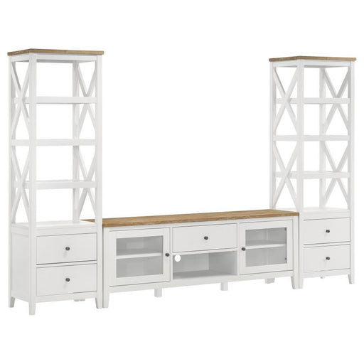 Hollis - 3 Piece TV Stand Entertainment Center - White - Premium Entertainment Centers from Coaster Fine Furniture - Just $1949! Shop now at Furniture Wholesale Plus  We are the best furniture store in Nashville, Hendersonville, Goodlettsville, Madison, Antioch, Mount Juliet, Lebanon, Gallatin, Springfield, Murfreesboro, Franklin, Brentwood