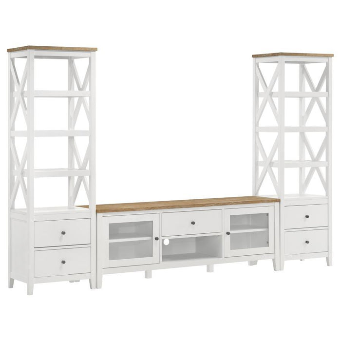 Hollis - 3 Piece TV Stand Entertainment Center - White - Premium Entertainment Centers from Coaster Fine Furniture - Just $1949! Shop now at Furniture Wholesale Plus  We are the best furniture store in Nashville, Hendersonville, Goodlettsville, Madison, Antioch, Mount Juliet, Lebanon, Gallatin, Springfield, Murfreesboro, Franklin, Brentwood