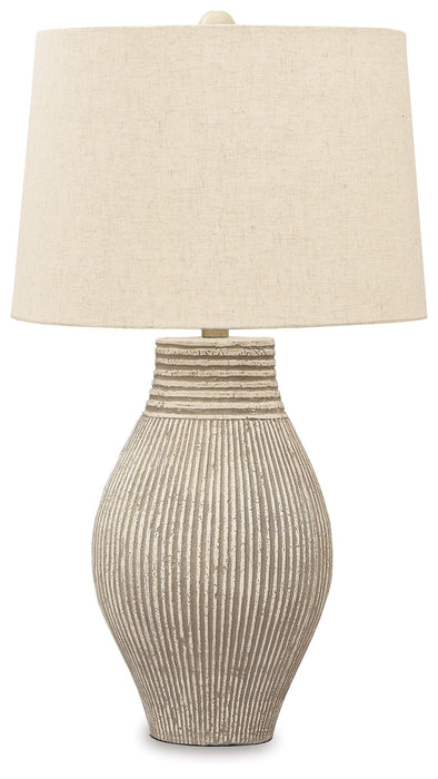 Layal - Paper Table Lamp  - Beige – Table Lamps by Signature Design by Ashley® at Furniture Wholesale Plus , Nashville furniture store
