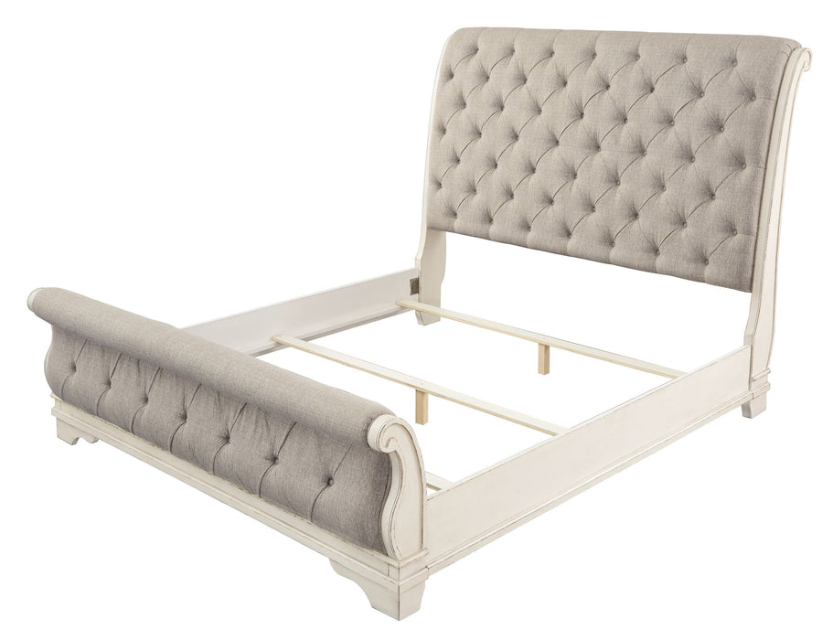 Realyn - Upholstered Sleigh Bed – Upholstered Beds by Signature Design by Ashley® at Furniture Wholesale Plus , Nashville furniture store