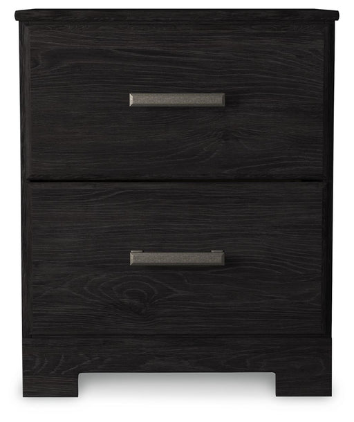 Belachime - Two Drawer Night Stand - Charcoal – Accent Nightstands by Signature Design by Ashley® at Furniture Wholesale Plus , Nashville furniture store