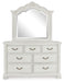 Montelaine - Dresser And Mirror - Antique White – Dresser & Mirror by Benchcraft® at Furniture Wholesale Plus , Nashville furniture store
