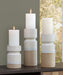 Hurston - Candle Holder Set (Set of 3) - Ivory / Brown – Candles & Holders by Signature Design by Ashley® at Furniture Wholesale Plus , Nashville furniture store