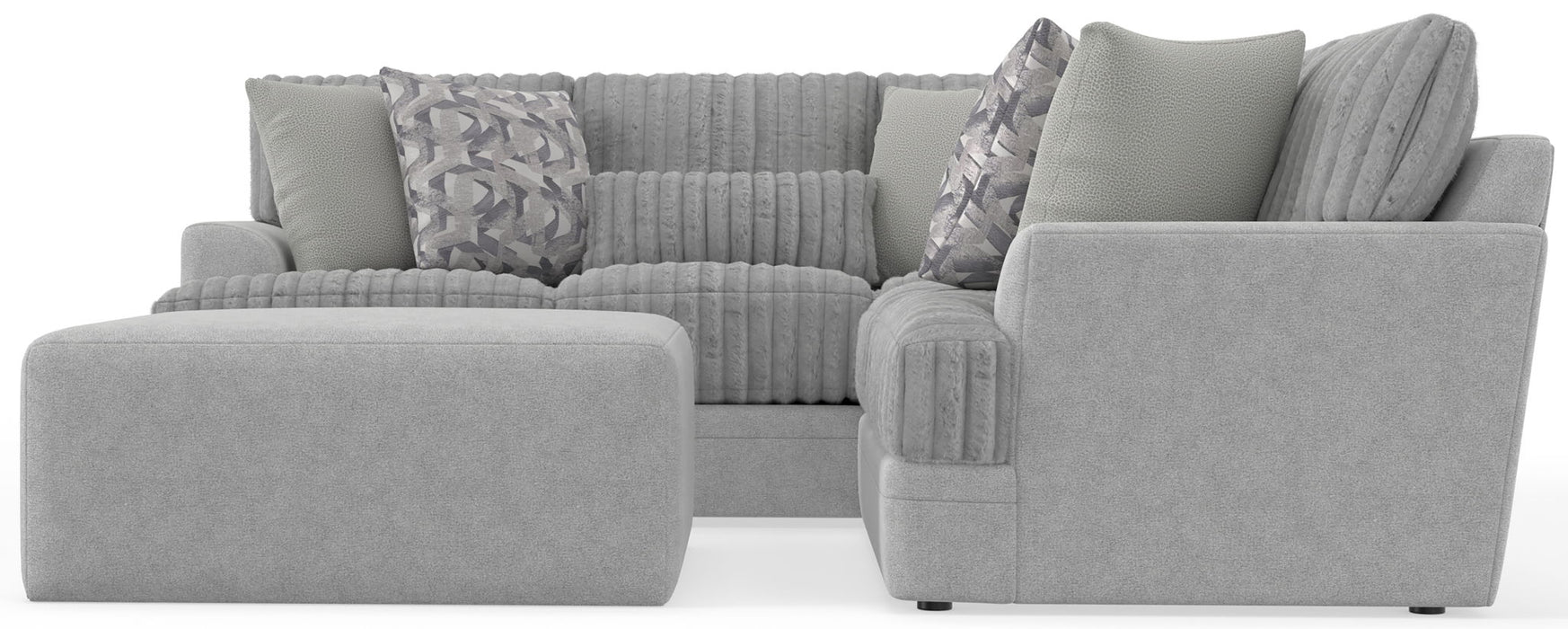 Titan - Sectional With Comfort Coil Seating, Cocktail Ottoman And Accent Pillows Included – 2 Piece Living Room Sets by Jackson at Furniture Wholesale Plus , Nashville furniture store