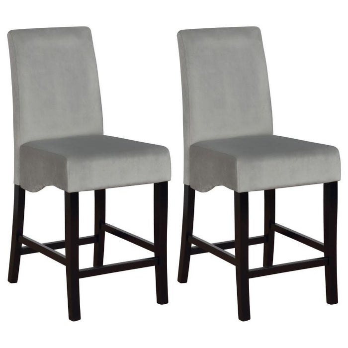Stanton - Upholstered Counter Chairs (Set of 2) - Gray And Black - Premium Stool Sets from CoasterEssence - Just $339! Shop now at Furniture Wholesale Plus  We are the best furniture store in Nashville, Hendersonville, Goodlettsville, Madison, Antioch, Mount Juliet, Lebanon, Gallatin, Springfield, Murfreesboro, Franklin, Brentwood