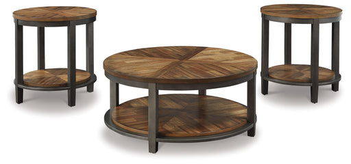 Roybeck - Occasional Table Set (Set of 3) - Light Brown / Bronze – Table Sets by Signature Design by Ashley® at Furniture Wholesale Plus , Nashville furniture store