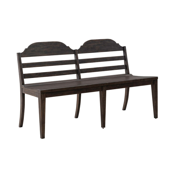 Paradise Valley - Ladder Back Bench - Saddle Brown – Dining Benches by Liberty Furniture at Furniture Wholesale Plus , Nashville furniture store