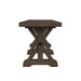 Yellowstone - Dining Bench With Metal Bar Cross - Medium Brown – Dining Benches by Elements International at Furniture Wholesale Plus , Nashville furniture store