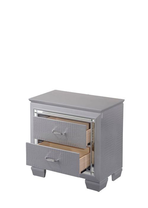 Lillian - Nightstand - Gray – Accent Nightstands by Crown Mark at Furniture Wholesale Plus , Nashville furniture store
