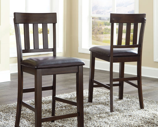 Haddigan - Dark Brown - Upholstered Barstool (Set of 2) - Premium Stool Sets from Signature Design by Ashley® - Just $238! Shop now at Furniture Wholesale Plus  We are the best furniture store in Nashville, Hendersonville, Goodlettsville, Madison, Antioch, Mount Juliet, Lebanon, Gallatin, Springfield, Murfreesboro, Franklin, Brentwood