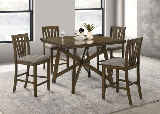 Canfield - 5 Piece Counter Height Dining Set - Brown – 5 Piece Dining Room Sets by Coaster Fine Furniture at Furniture Wholesale Plus , Nashville furniture store