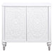 Cardella - 2 Door Mandala Accent Cabinet - Distressed White – Accent Cabinets by Coaster Fine Furniture at Furniture Wholesale Plus , Nashville furniture store