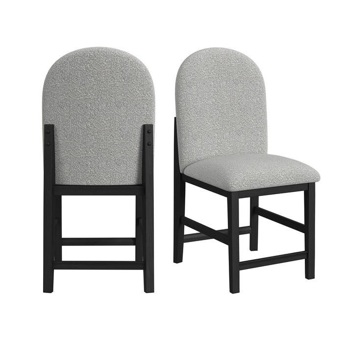 Portland - Round Back Counter Stool (Set of 2) - Black / Gray – Stool Sets by Elements International at Furniture Wholesale Plus , Nashville furniture store