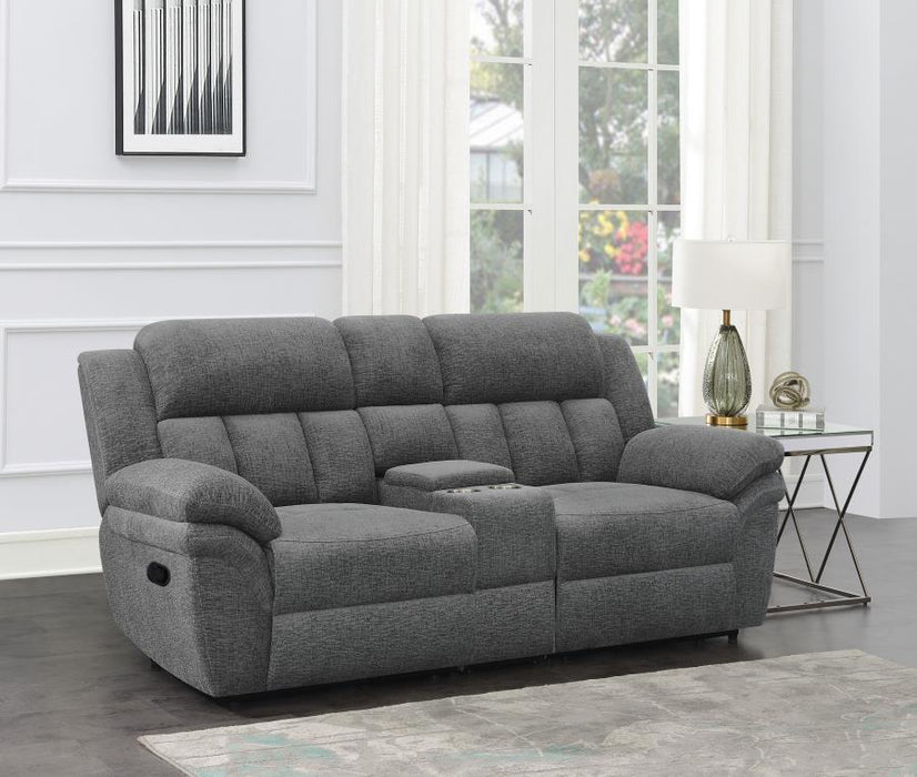 Bahrain - Upholstered Motion Loveseat – Reclining Loveseats by CoasterEssence at Furniture Wholesale Plus , Nashville furniture store