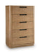 Pamaria - Five Drawer Chest - Light Brown – Accent Chests by Signature Design by Ashley® at Furniture Wholesale Plus , Nashville furniture store
