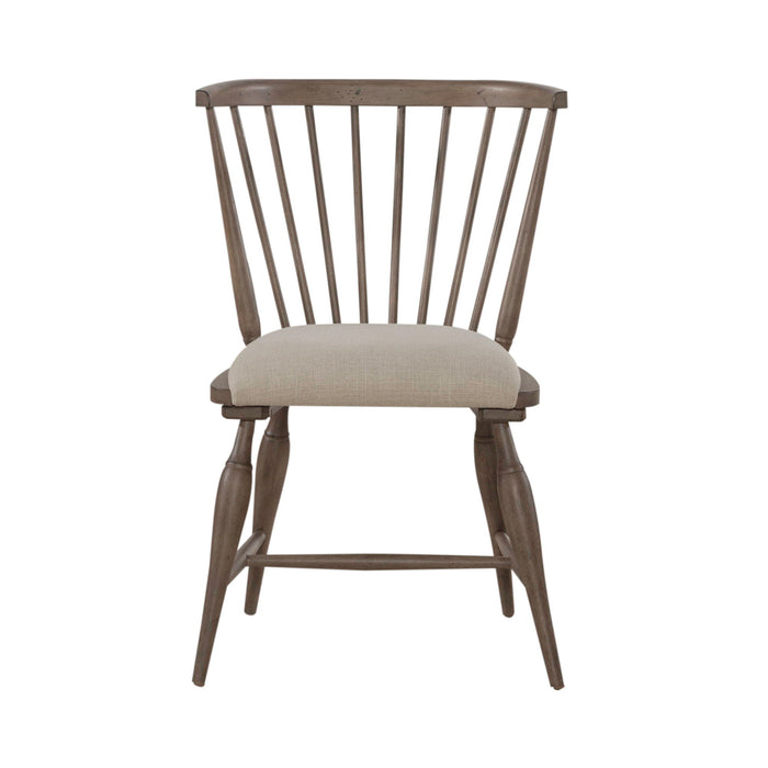 Americana Farmhouse - Upholstered Seat Windsor Chair - Dusty Taupe – Side Chairs by Liberty Furniture at Furniture Wholesale Plus , Nashville furniture store