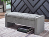 Akselman - Storage Bench - Gray – Storage Benches by Signature Design by Ashley® at Furniture Wholesale Plus , Nashville furniture store