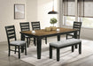 Bardstown - Bench - Wheat / Charcoal – Dining Benches by Crown Mark at Furniture Wholesale Plus , Nashville furniture store
