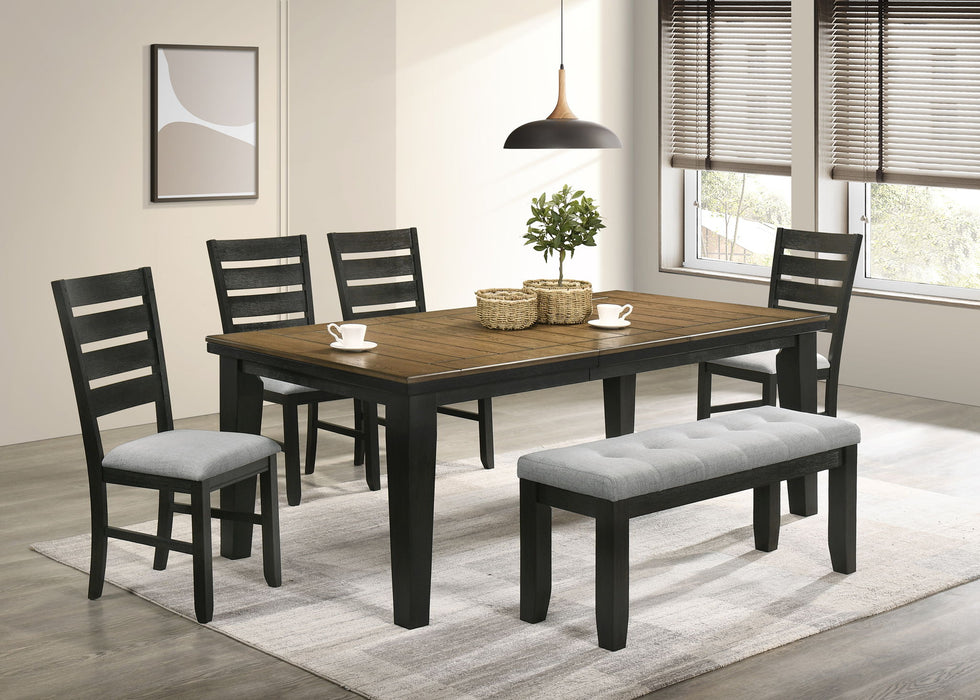Bardstown - Bench - Wheat / Charcoal – Dining Benches by Crown Mark at Furniture Wholesale Plus , Nashville furniture store