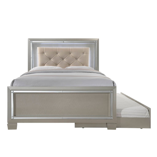 Platinum - Youth Full Platform Bed With Trundle - Сhampagne – Trundle Beds by Elements International at Furniture Wholesale Plus , Nashville furniture store