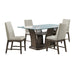 Dapper - 5 Piece Rectangular Standard Height Dining Set Table & Four Chairs - Walnut – 5 Piece Dining Room Sets by Elements International at Furniture Wholesale Plus , Nashville furniture store