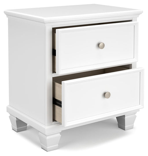 Fortman - White - Two Drawer Night Stand - Premium Accent Nightstands from Signature Design by Ashley® - Just $258! Shop now at Furniture Wholesale Plus  We are the best furniture store in Nashville, Hendersonville, Goodlettsville, Madison, Antioch, Mount Juliet, Lebanon, Gallatin, Springfield, Murfreesboro, Franklin, Brentwood