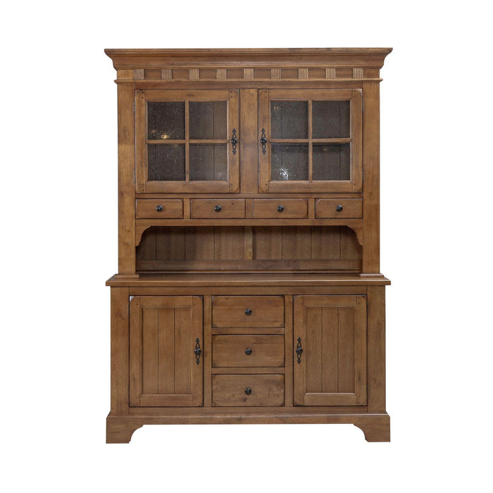 Treasures - Hutch & Buffet - Rustic Oak – Hutches & Buffets by Liberty Furniture at Furniture Wholesale Plus , Nashville furniture store