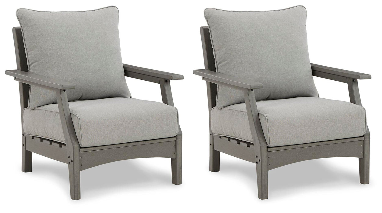 Visola - Lounge Chair w/Cushion (Set of 2) - Gray – Chair Sets by Signature Design by Ashley® at Furniture Wholesale Plus , Nashville furniture store