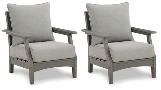 Visola - Lounge Chair w/Cushion (Set of 2) - Gray – Chair Sets by Signature Design by Ashley® at Furniture Wholesale Plus , Nashville furniture store