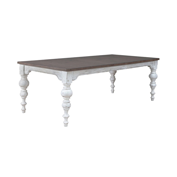 River Place - Rectangular Leg Table - Riverstone White & Tobacco – Dining Tables by Liberty Furniture at Furniture Wholesale Plus , Nashville furniture store
