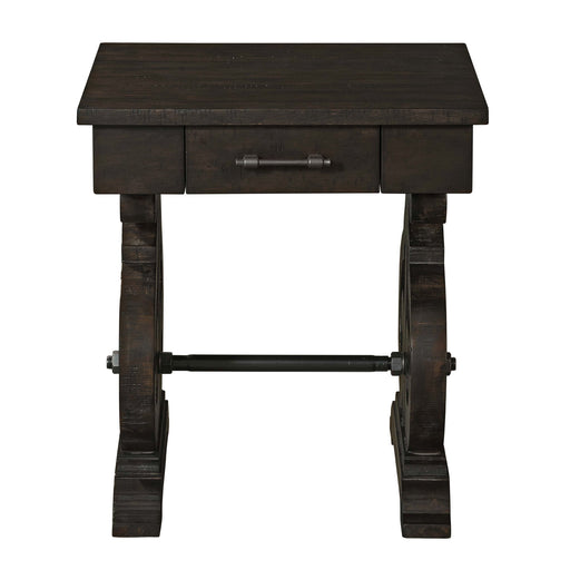 Stone - Chairside Table With PU Base - Dark Walnut – Chair Side Tables by Elements International at Furniture Wholesale Plus , Nashville furniture store