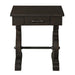 Stone - Chairside Table With PU Base - Dark Walnut – Chair Side Tables by Elements International at Furniture Wholesale Plus , Nashville furniture store