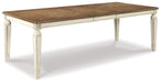 Realyn - Rectangular Dining Room Extension Table - Chipped White – Dining Tables with Extensions by Signature Design by Ashley® at Furniture Wholesale Plus , Nashville furniture store