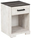 Shawburn - One Drawer Night Stand - Whitewash / Charcoal Gray – Accent Nightstands by Signature Design by Ashley® at Furniture Wholesale Plus , Nashville furniture store