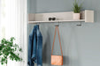 Socalle - Wall Mounted Coat Rack w/Shelf - Light Natural – Wall Mounted Coat Racks by Signature Design by Ashley® at Furniture Wholesale Plus , Nashville furniture store