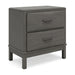 Mazing - Two Drawer Night Stand - Gray – Accent Nightstands by Signature Design by Ashley® at Furniture Wholesale Plus , Nashville furniture store