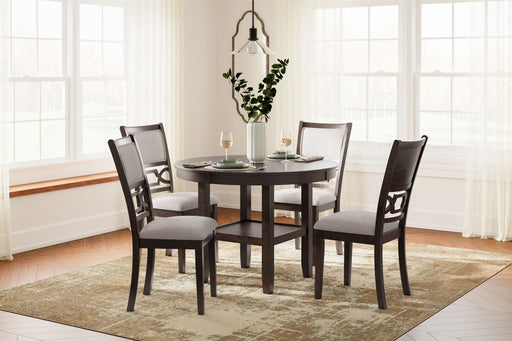 Langwest - Brown - Dining Room Table Set (Set of 5) - Premium 5 Piece Dining Room Sets from Signature Design by Ashley® - Just $588! Shop now at Furniture Wholesale Plus  We are the best furniture store in Nashville, Hendersonville, Goodlettsville, Madison, Antioch, Mount Juliet, Lebanon, Gallatin, Springfield, Murfreesboro, Franklin, Brentwood