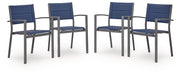 Rocky Creek - Sling Arm Chair (Set of 4) - Blue / Gray – Chair Sets by Signature Design by Ashley® at Furniture Wholesale Plus , Nashville furniture store