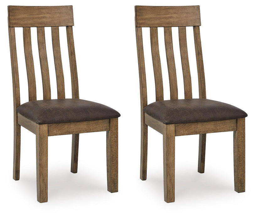Urbinforte - Dining Upholstered Side Chair (Set of 2) - Light Brown – Chair Sets by Signature Design by Ashley® at Furniture Wholesale Plus , Nashville furniture store