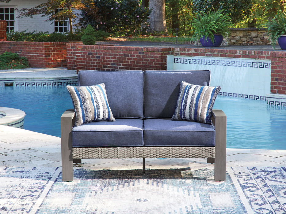 Half Moon Beach - Loveseat With Cushion - Blue / Gray – Loveseats by Signature Design by Ashley® at Furniture Wholesale Plus , Nashville furniture store